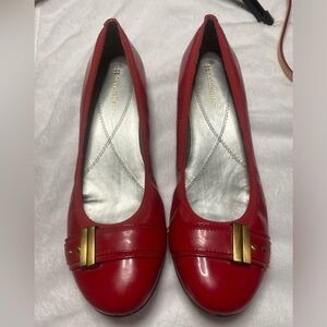 Naturalizer Red Leather Flats size 11